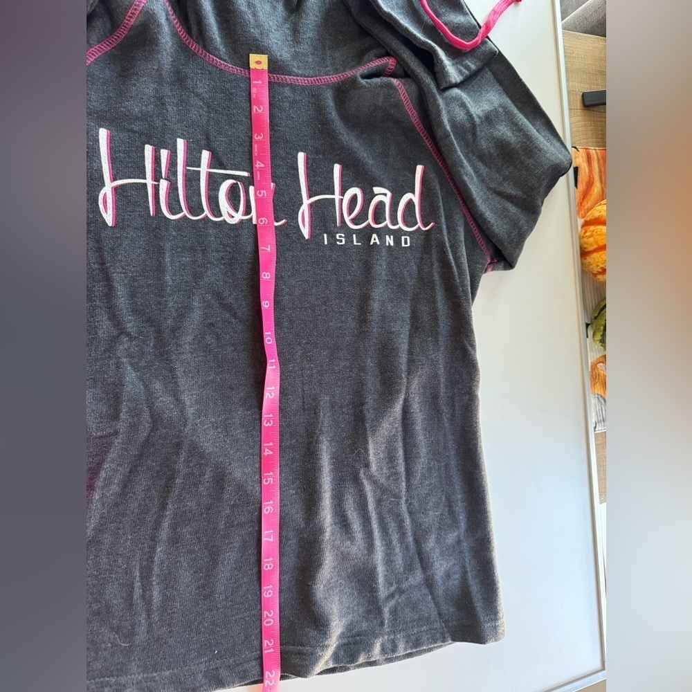 Gray and pink Hilton Head Island sweatshirt - Picture 5 of 6